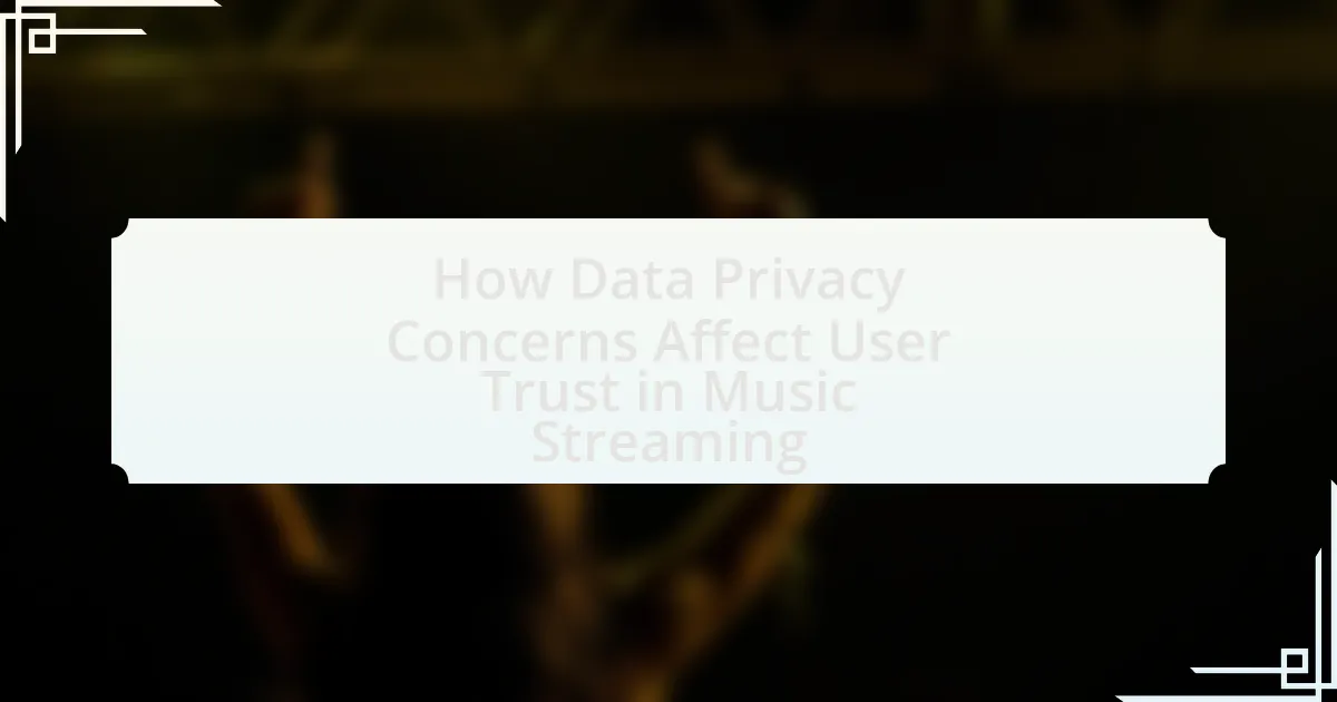 How Data Privacy Concerns Affect User Trust in Music Streaming