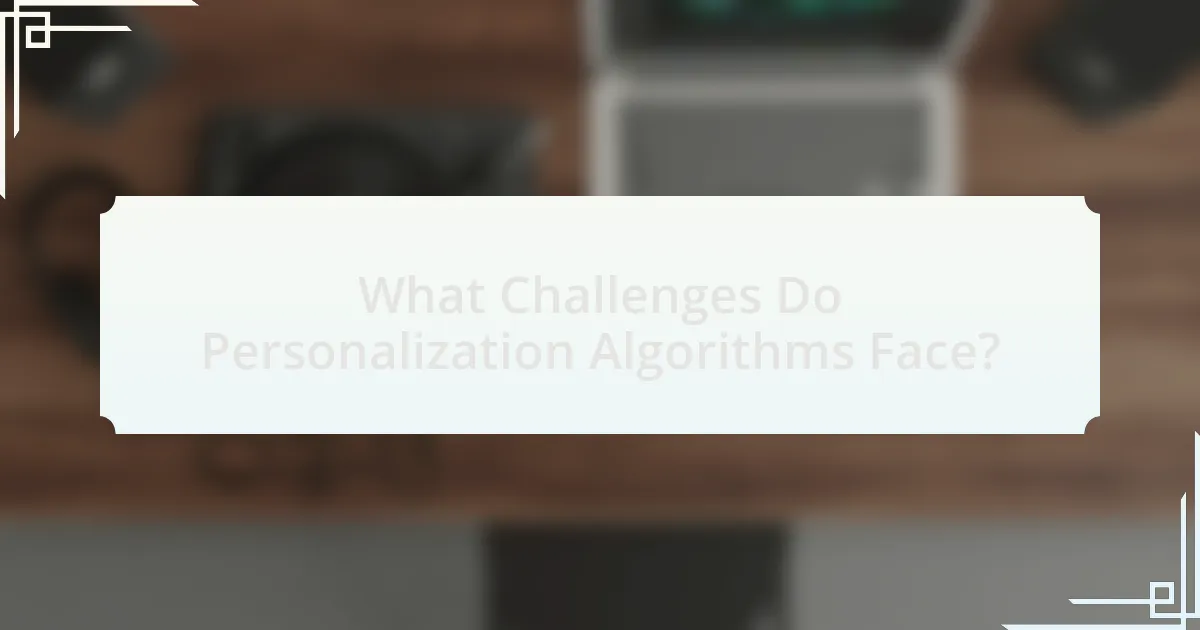 What Challenges Do Personalization Algorithms Face?