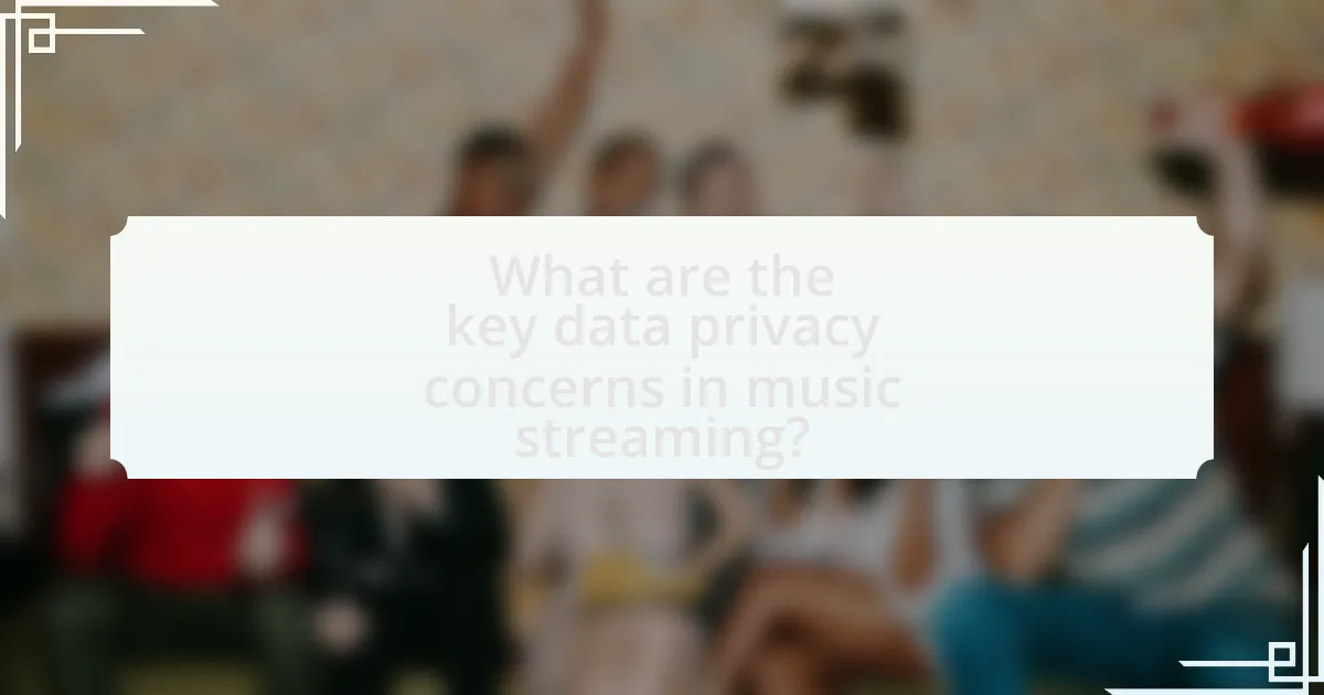 What are the key data privacy concerns in music streaming?
