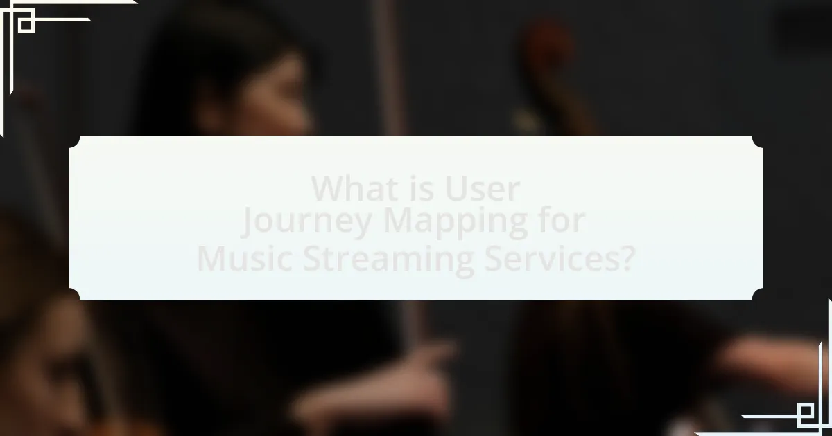 What is User Journey Mapping for Music Streaming Services?