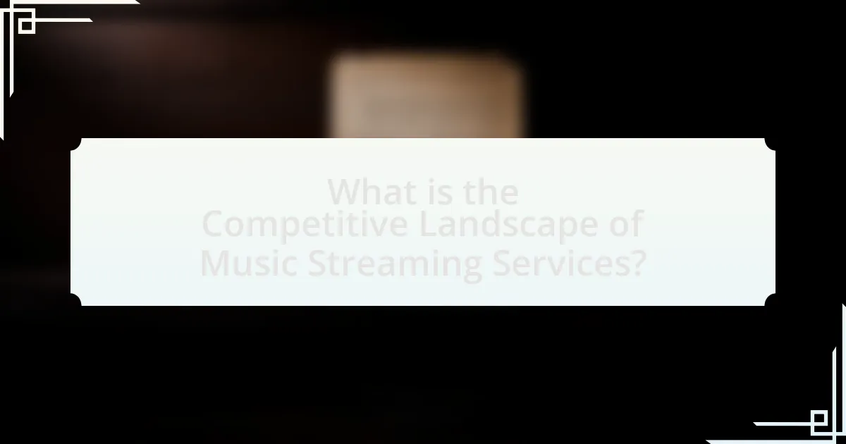 What is the Competitive Landscape of Music Streaming Services?