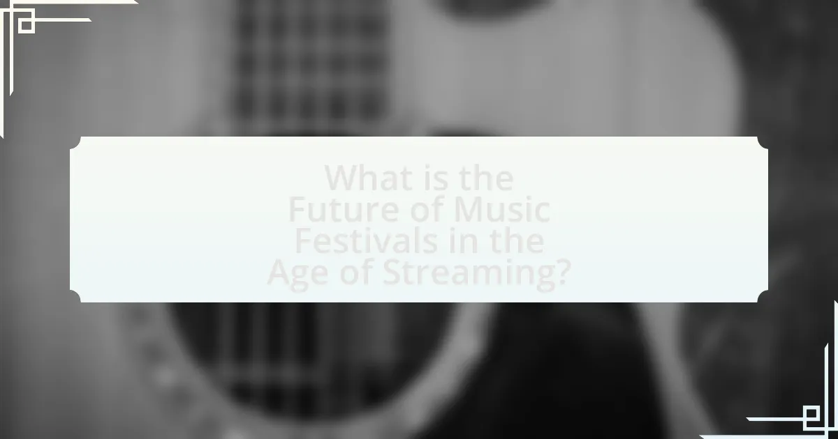 What is the Future of Music Festivals in the Age of Streaming?